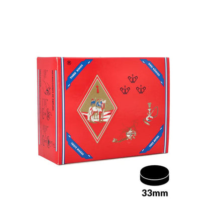 THREE KINGS Charcoal - 100pc. Box 33mm